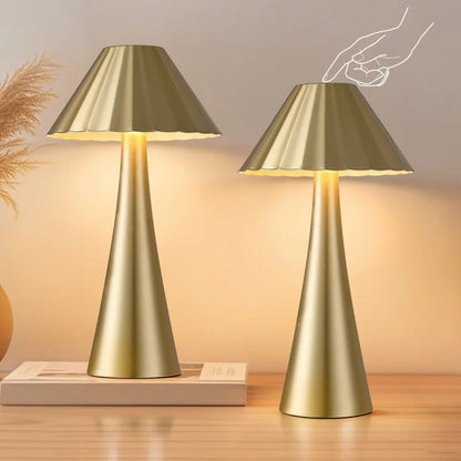 26.5"Modern LED Table Lamp Set 2, Top Touch Control and USB Charging,