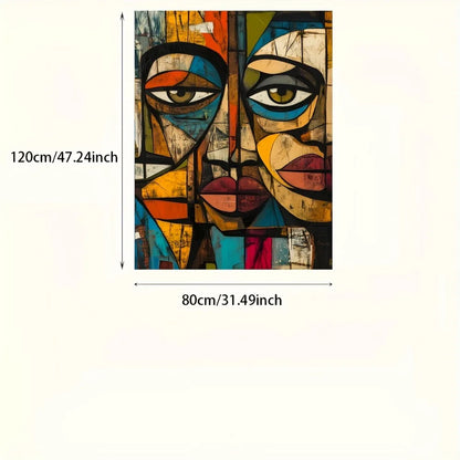 47.24"x31.49" Modern African Abstract Art Canvas Print, Frameless