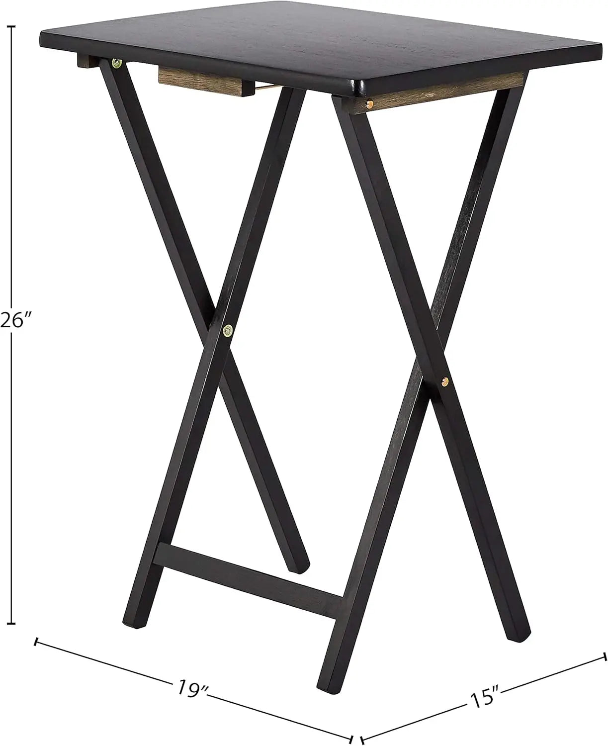 Set (4) 15" x 19" x 26 Portable and Foldable TV Tray Table