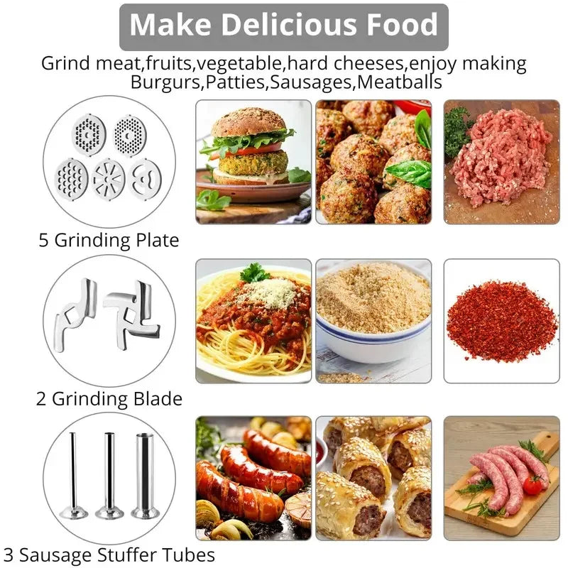 Stainless Steel Durable Meat Grinder, Mixer, St