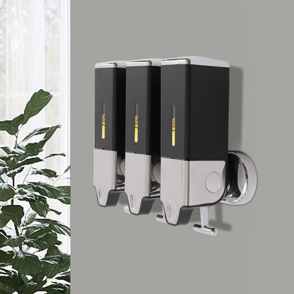 3-Bottles 3*500ml Wall Mount Shower Soap Shampoo Conditioner Dispenser