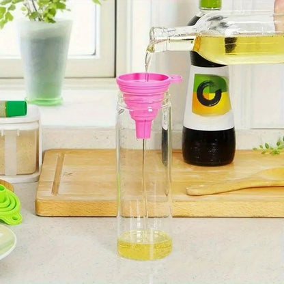 Collapsible, Foldable Silicone Kitchen Oil Funnel