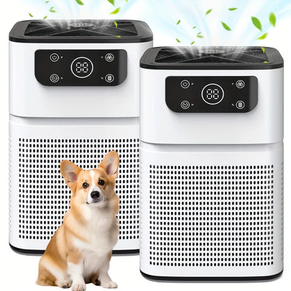 2pk Quiet Air Purifier for Pets, Dust, Odor, Smoke, Aromatherapy Function,