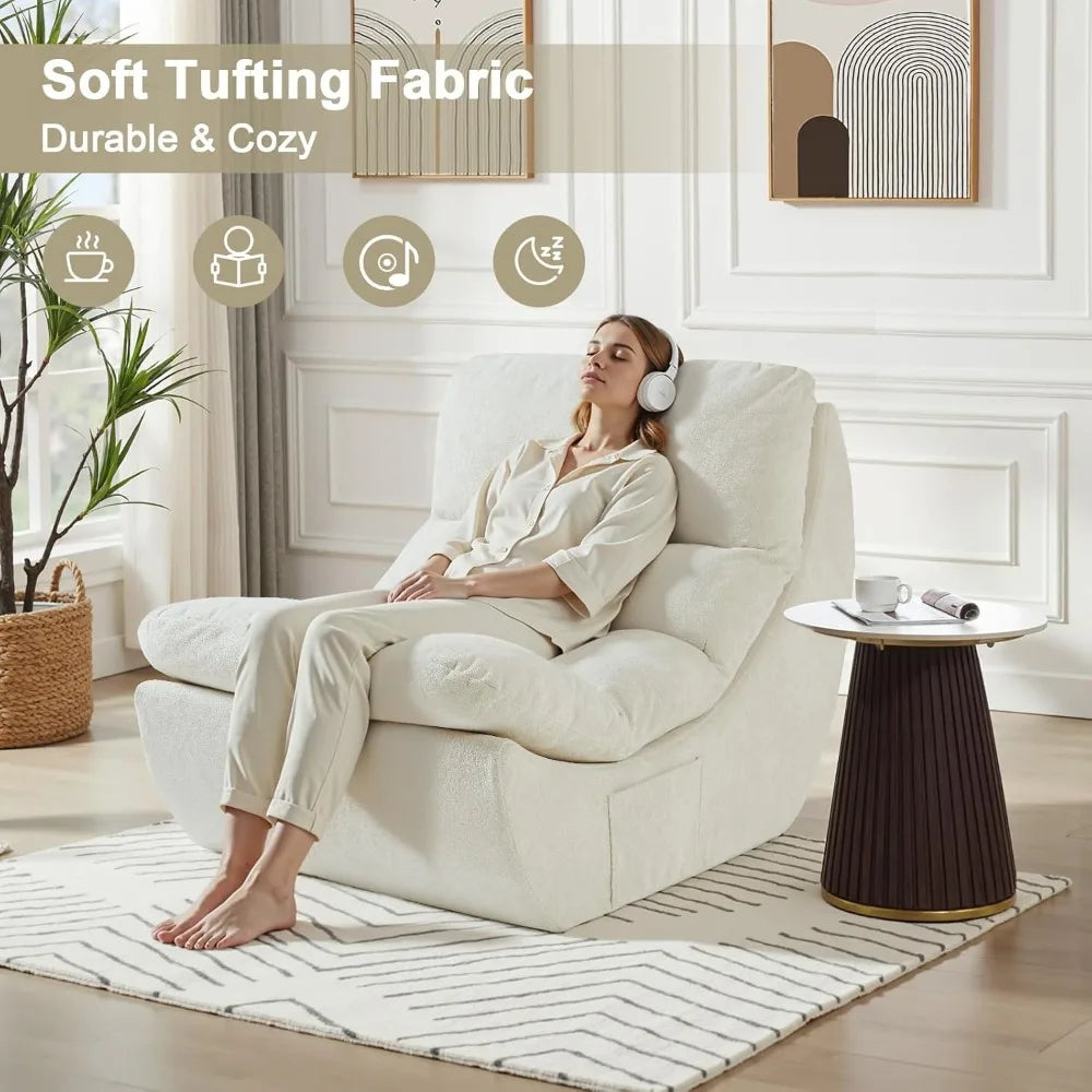 Modular, Cloud Boneless Bean Chair with High Rebound Foam