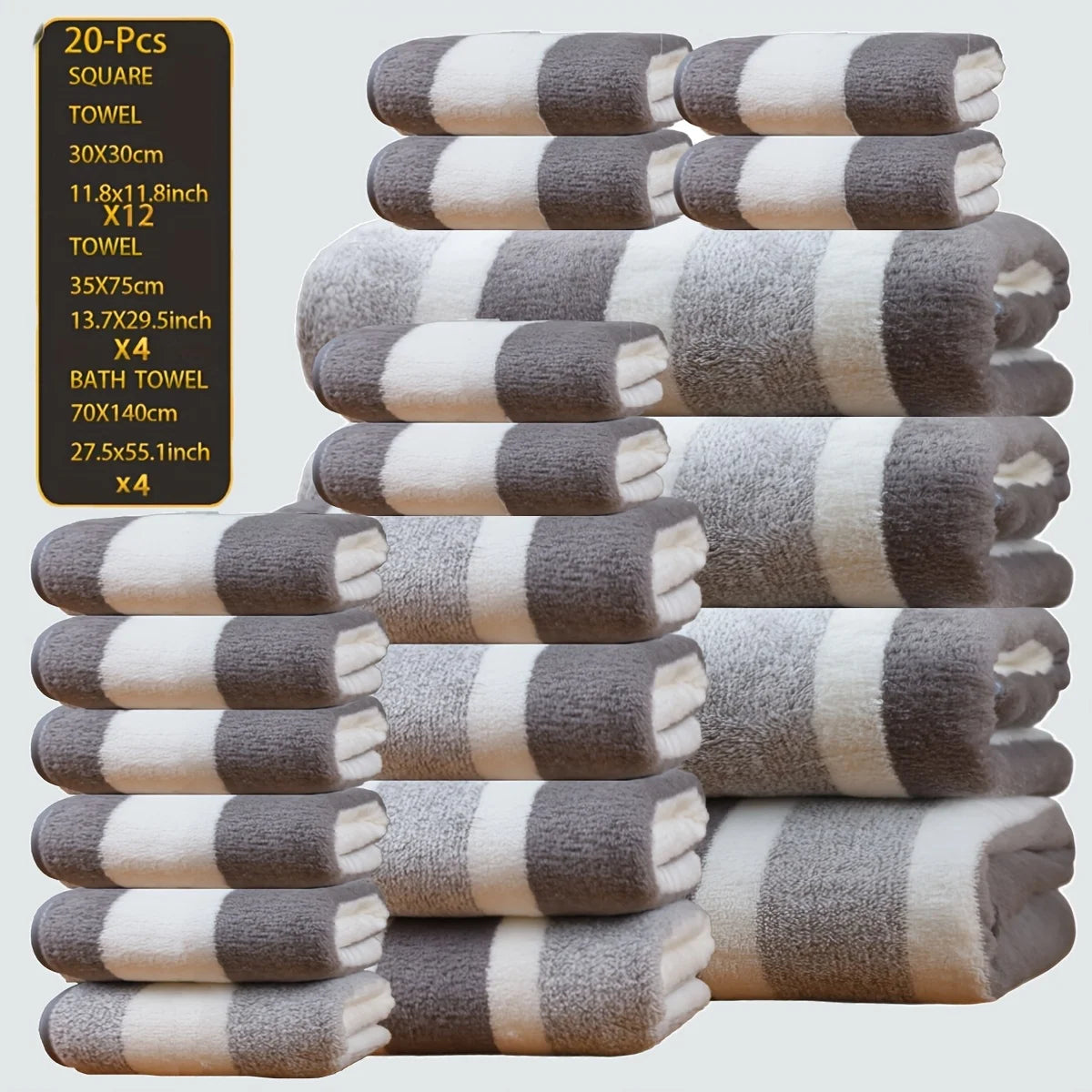 Ultra-Soft Coral Fleece Towel Set, Quick-Dry, Cozy Texture