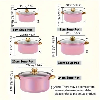 5pc Classic Cookware Set, Stainless Steel Pots and Pans