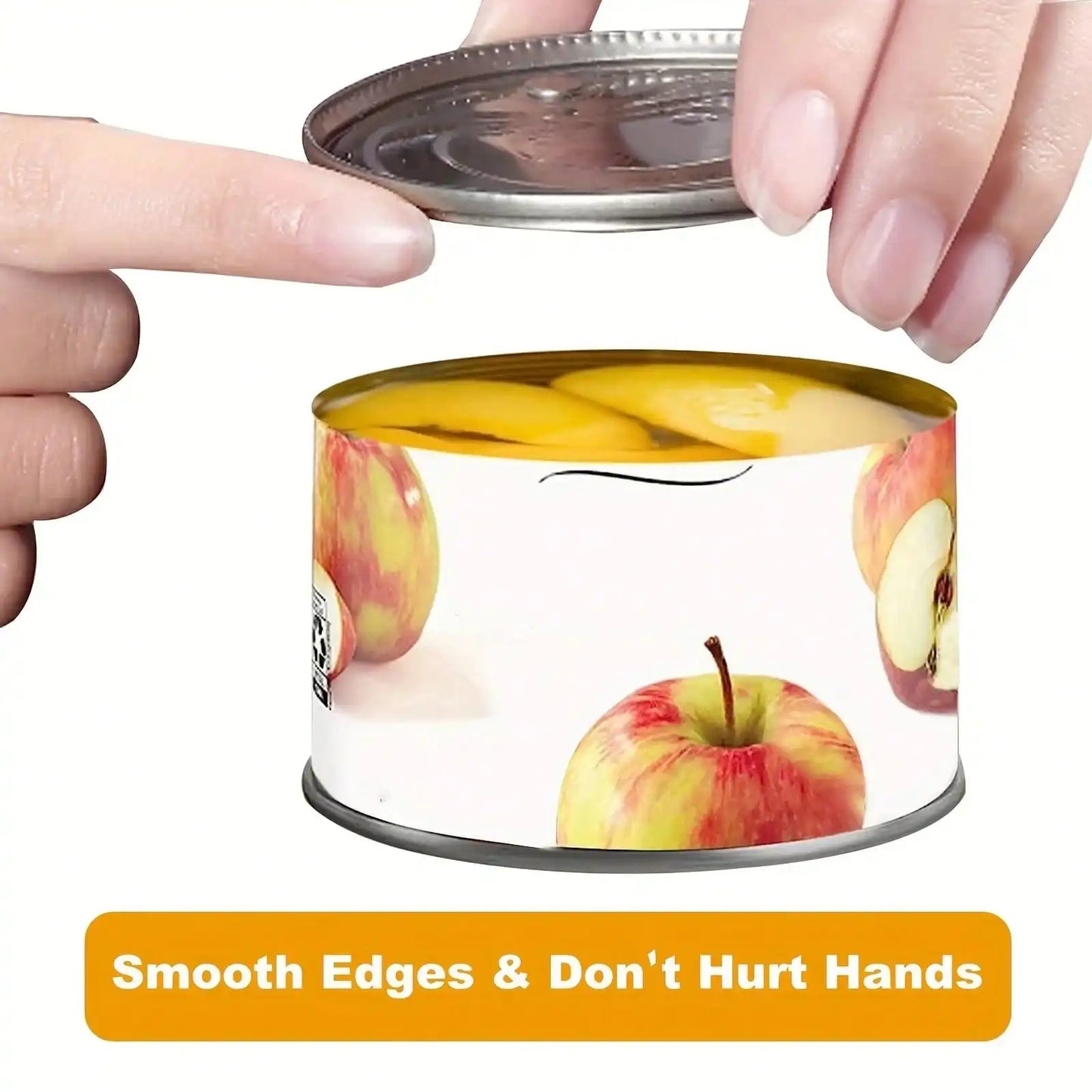 One-Touch Automatic Electric Can Opener, battery-powered and portable. It features one-touch operation with smooth safe edge, no sharp burrs. This practical kitchen tool easily opens various cans, jars and bottles for daily h