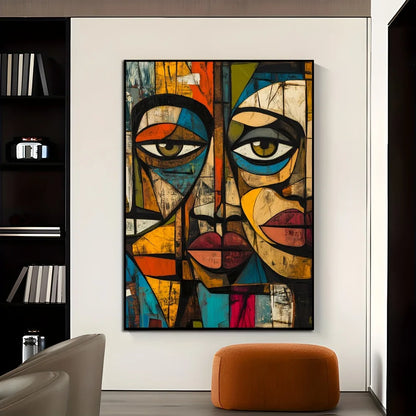 47.24"x31.49" Modern African Abstract Art Canvas Print, Frameless