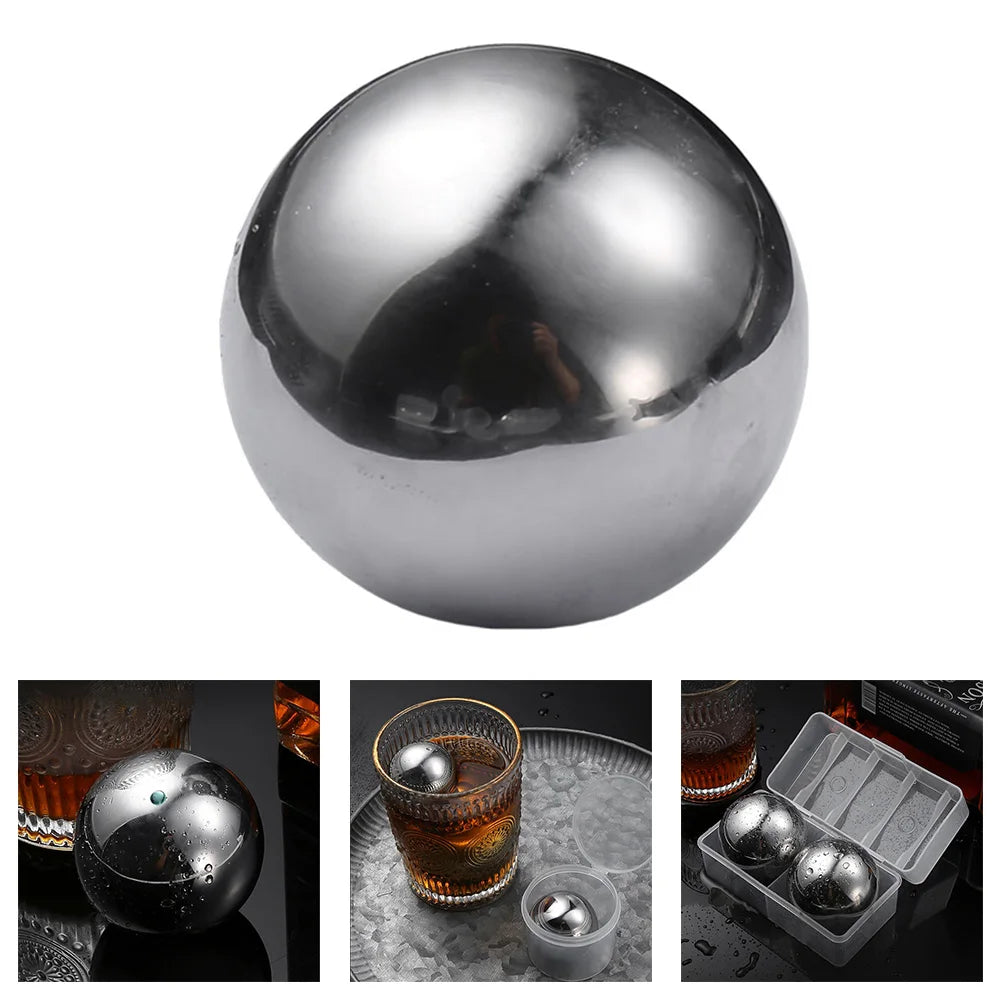 38MM Reusable Stainless Steel Ice Cube, Cooling Metal Ice Balls Set