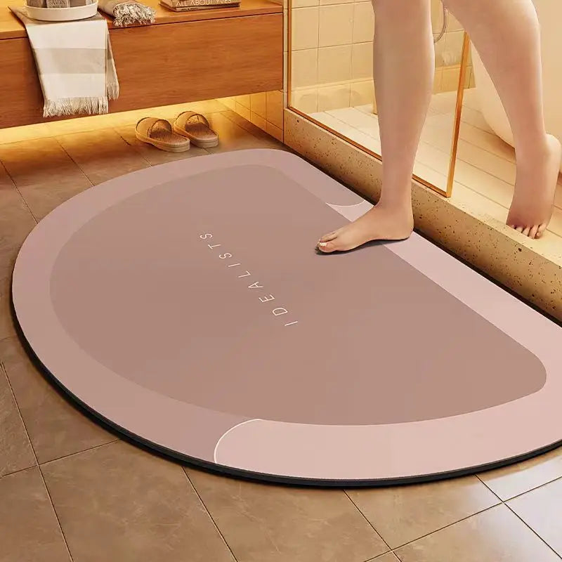 1pc New Type Diatom Mud Bathroom Mat - Quick-Drying,