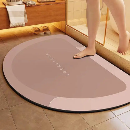 1pc New Type Diatom Mud Bathroom Mat - Quick-Drying,
