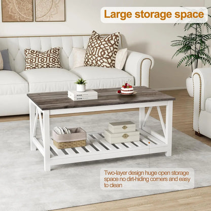 Modern Farmhouse Rectangular Coffee Table