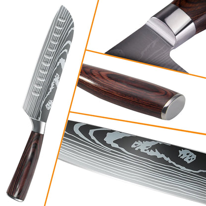 8/10pcs Kitchen Knives, High Carbon Stainless Steel