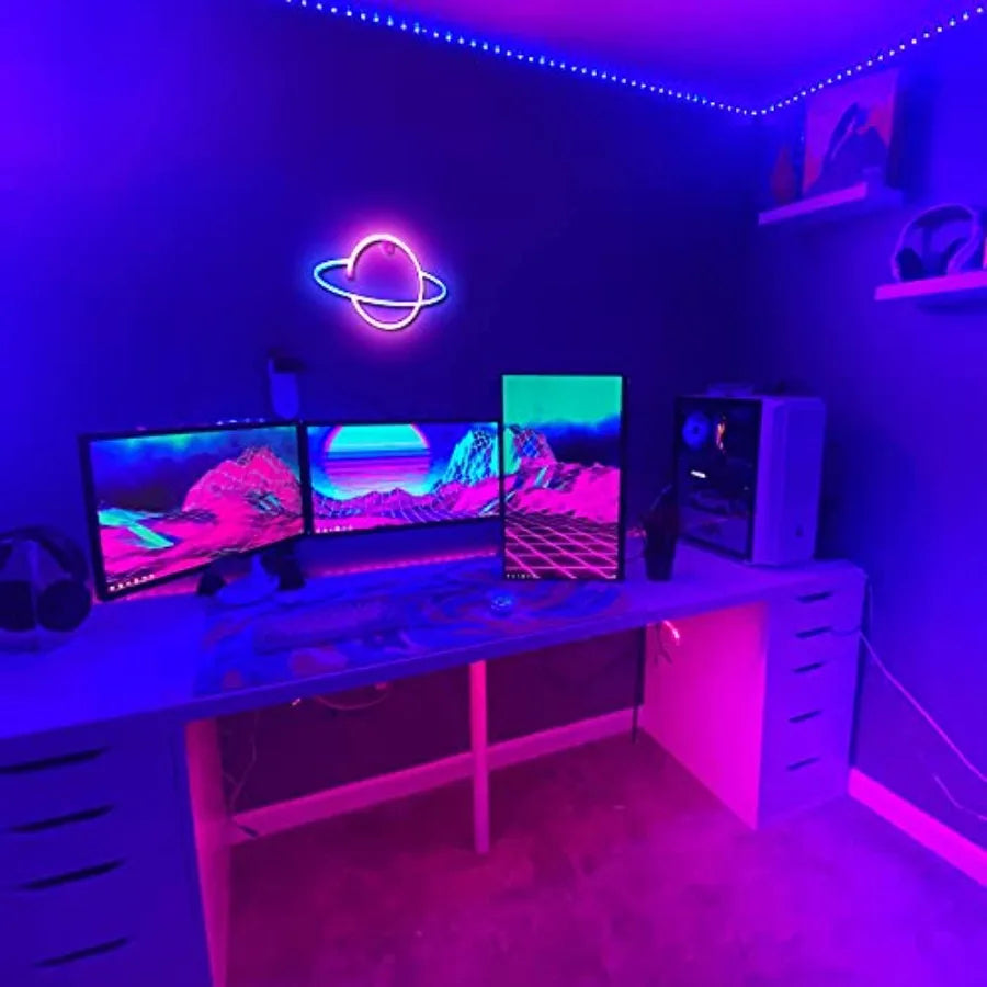 USB Powered Saturn LED Neon Light with On/Off Switch