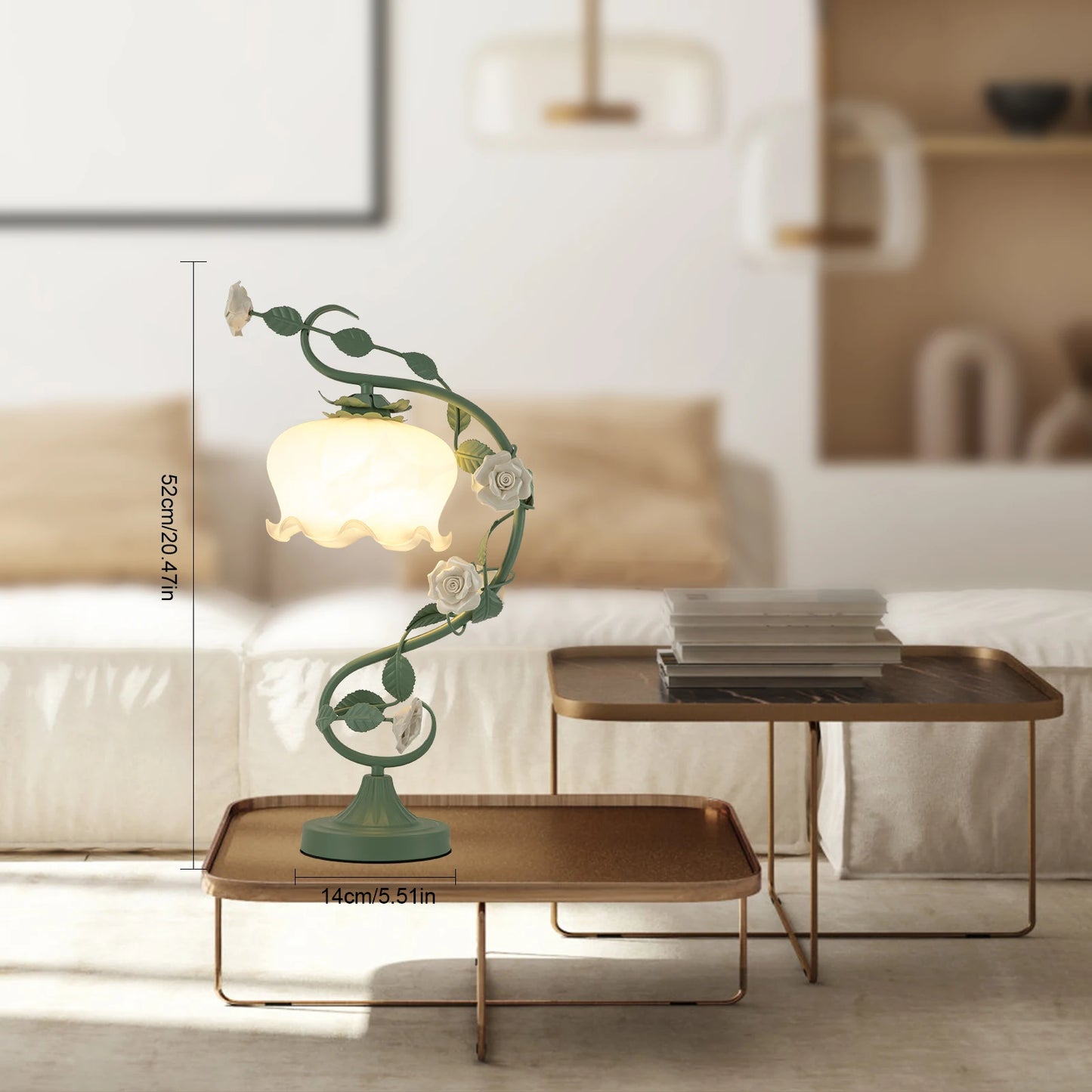 Modern Flower, Rose Petal Table Lamp