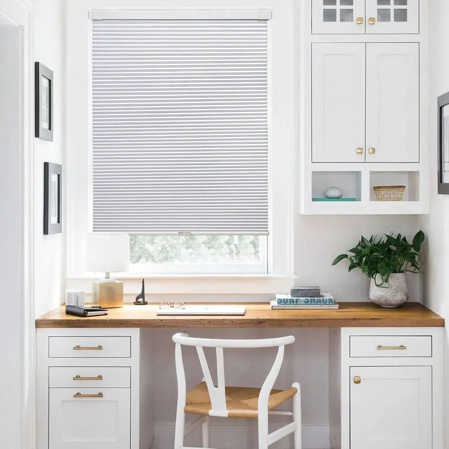 Cordless Cellular Shades, No Tools, No Drill, Black-out