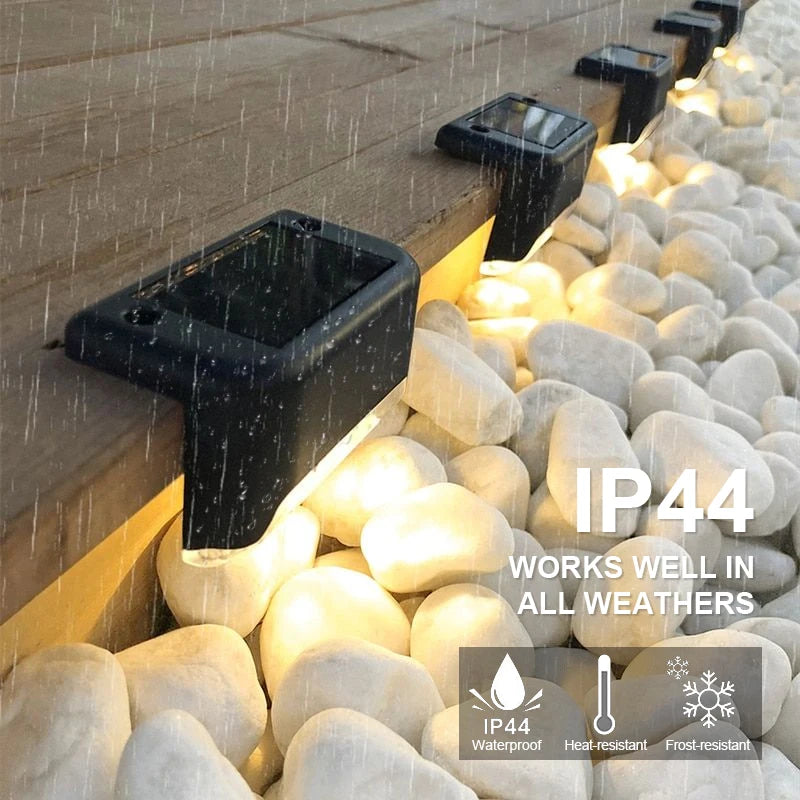 Outdoor Waterproof Solar Lights, Garden, Landscape, Step and Fence Lights