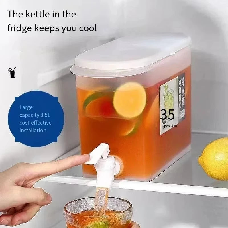 3.5/5L Refrigerator Beverage Dispenser, Large Capacity w/Spigot