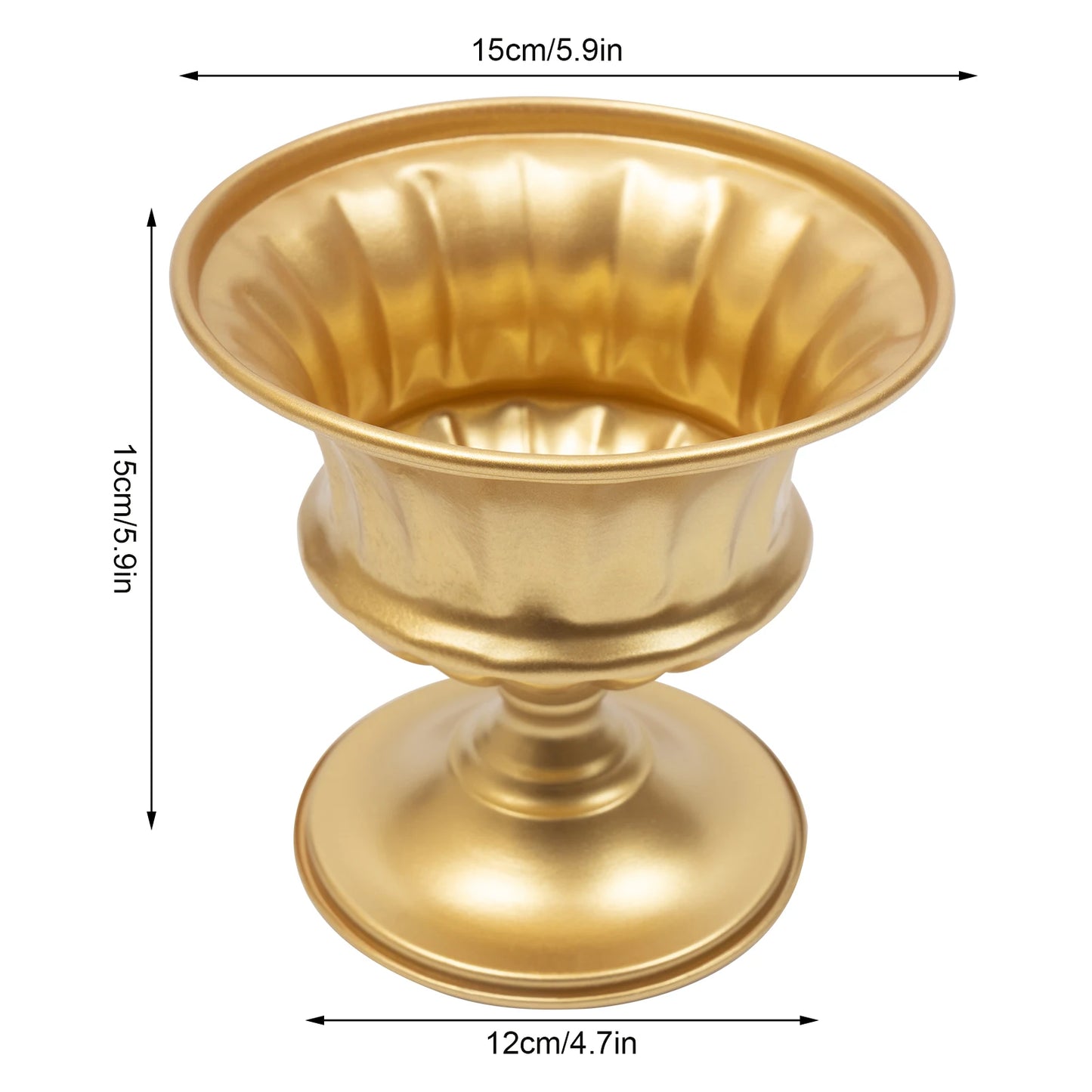 10 Pcs Gold Wedding Froral Vases Flower Holder Pot Planter for Tables