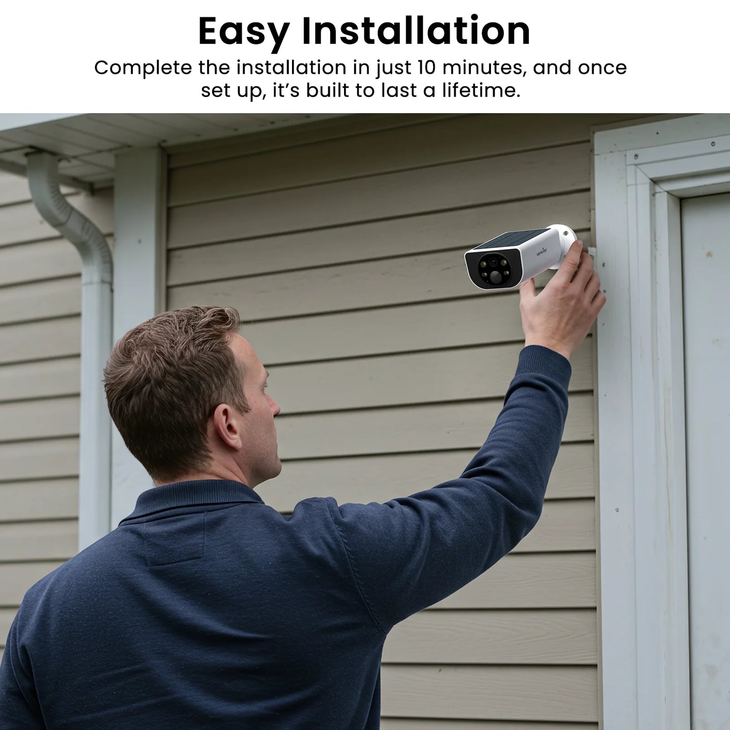 Outdoor Solar Security Camera w/2-Way Audio