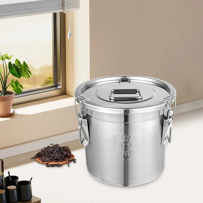 12L Stainless Steel Airtight Food Canister with Lid
