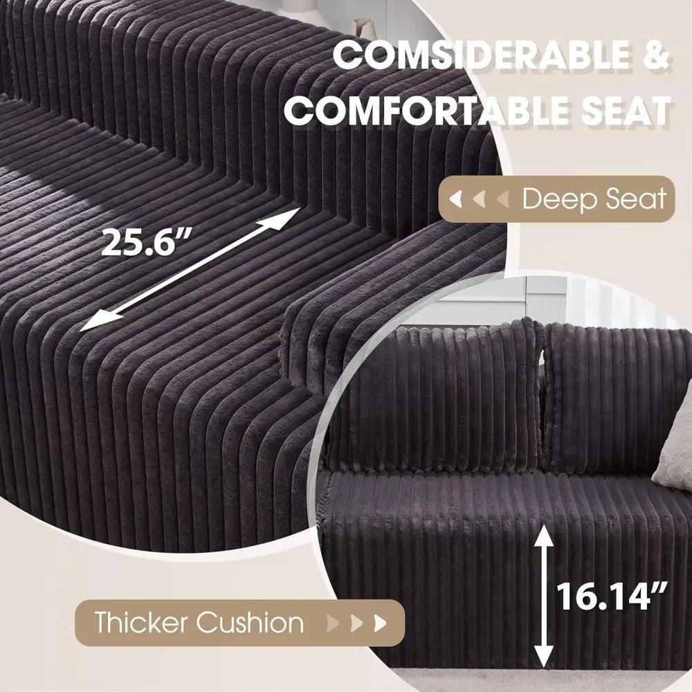 L-Shape Memory Foam, Modular Sectional Sofa, Couch