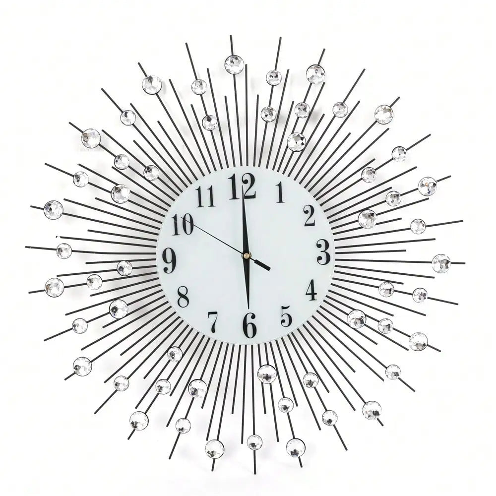 60cm/23.62" Sun Design Crushed Diamond Crystal Wall Clock