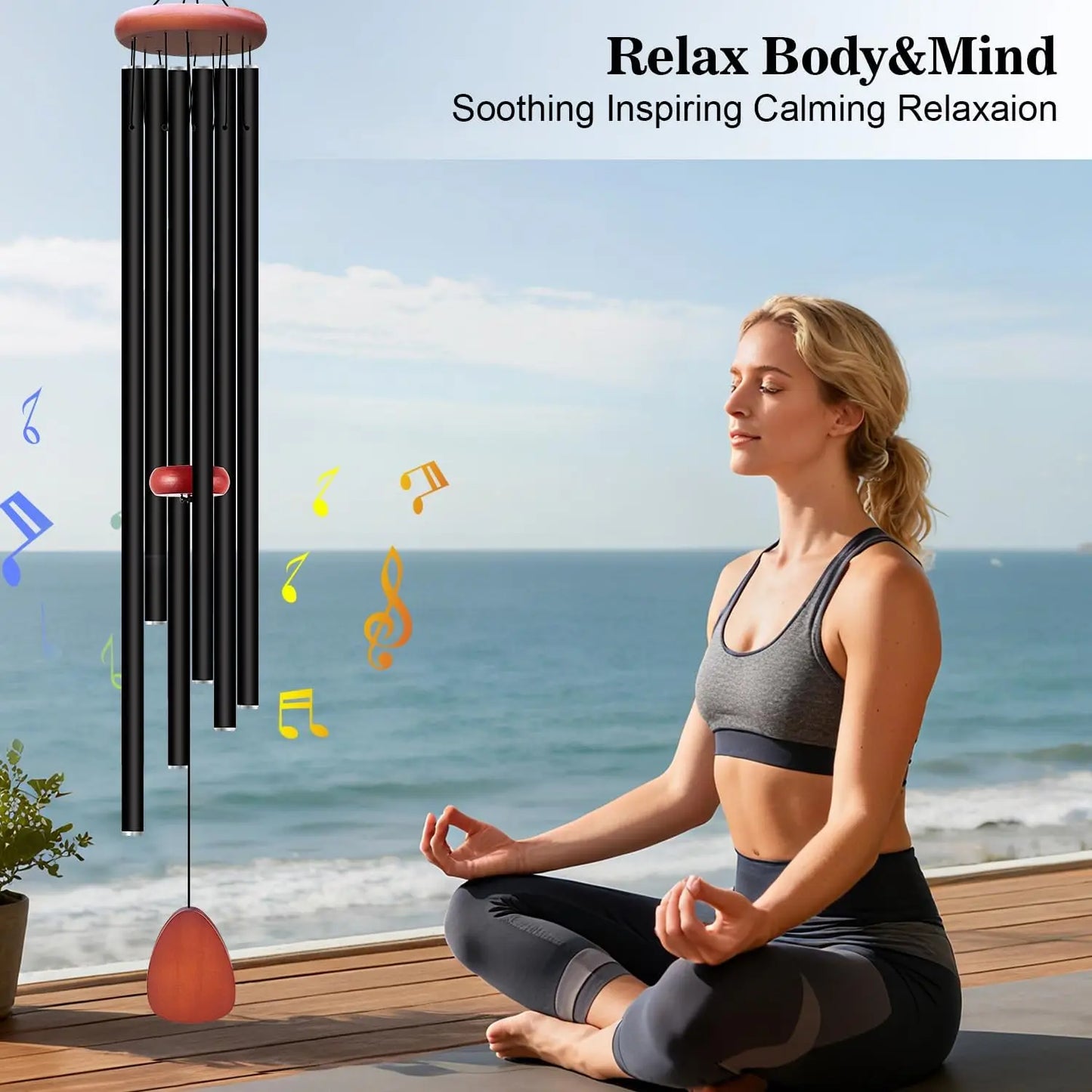 56" Deep Soothing Melodic Tone Outdoor Wind Chime
