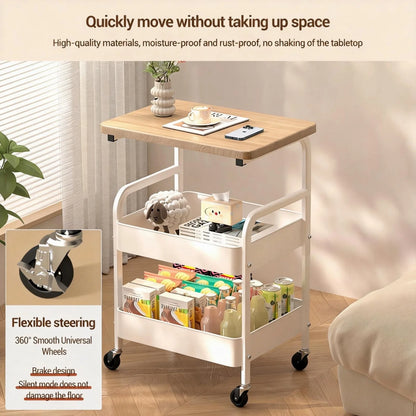 3-Tier Rolling Utility Organizer for Kitchen, Bathroom
