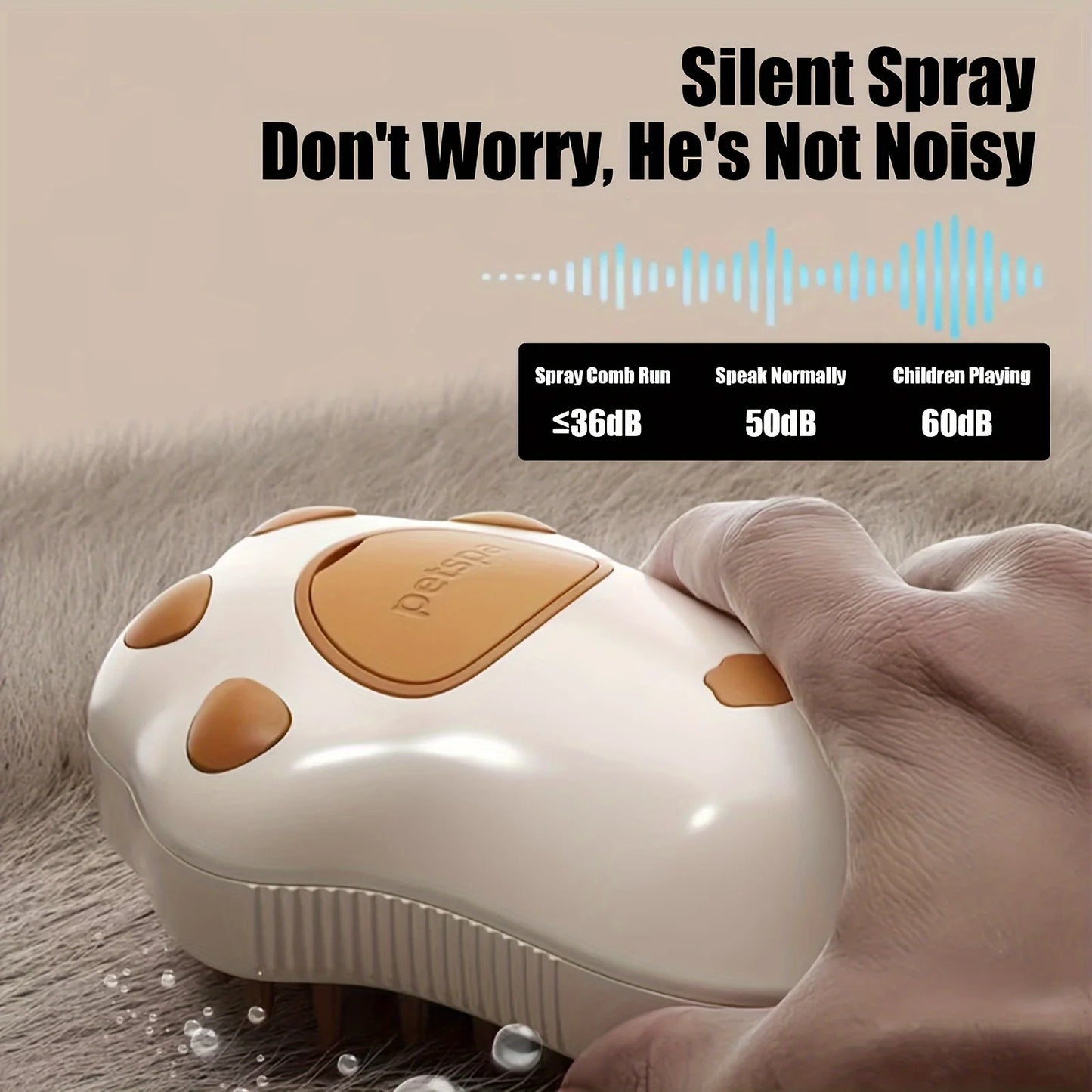 1pc Pet Spray Massage Comb, No Bath Brush
