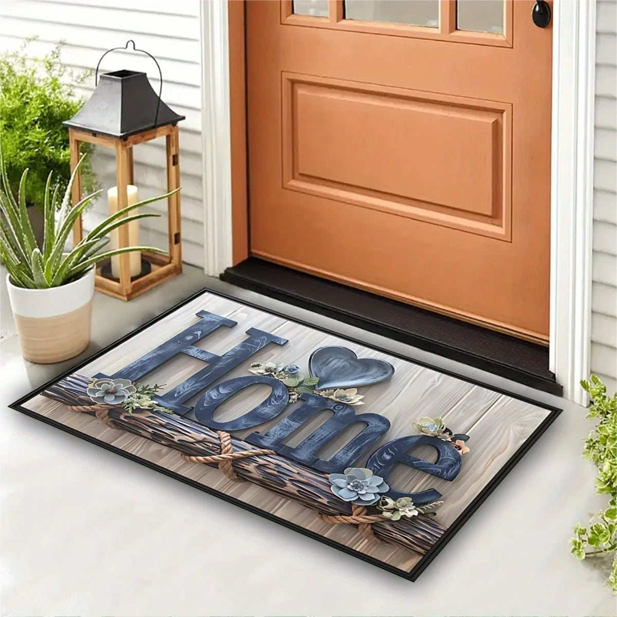 Autumn Maple Leaves Welcome Non-Slip Entry Rug