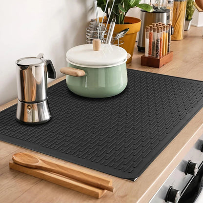 XL Multi-Use Mat Silicone Cooktop Protector, 71x51cm, Black