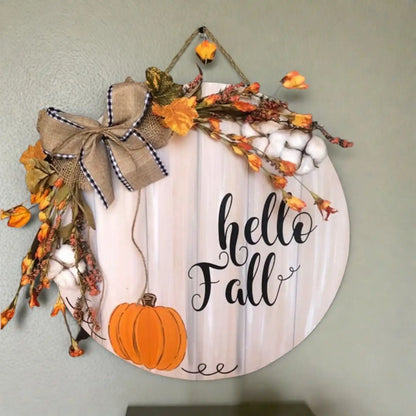 Fall Door Hanger, Pumpkin Door Hanger, Hello Fall, Fall Porch Decor