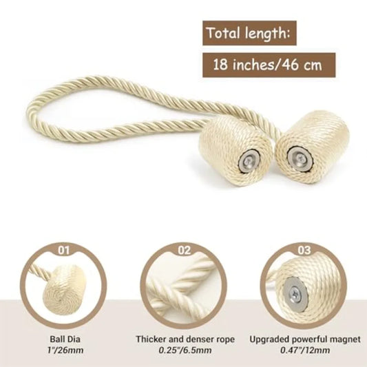 Magnetic Curtain Tiebacks 2pcs
