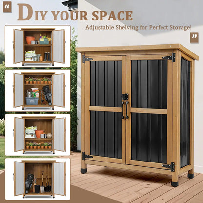 32"x39" Outdoor Storage Shed, Garden Storage Cabinet