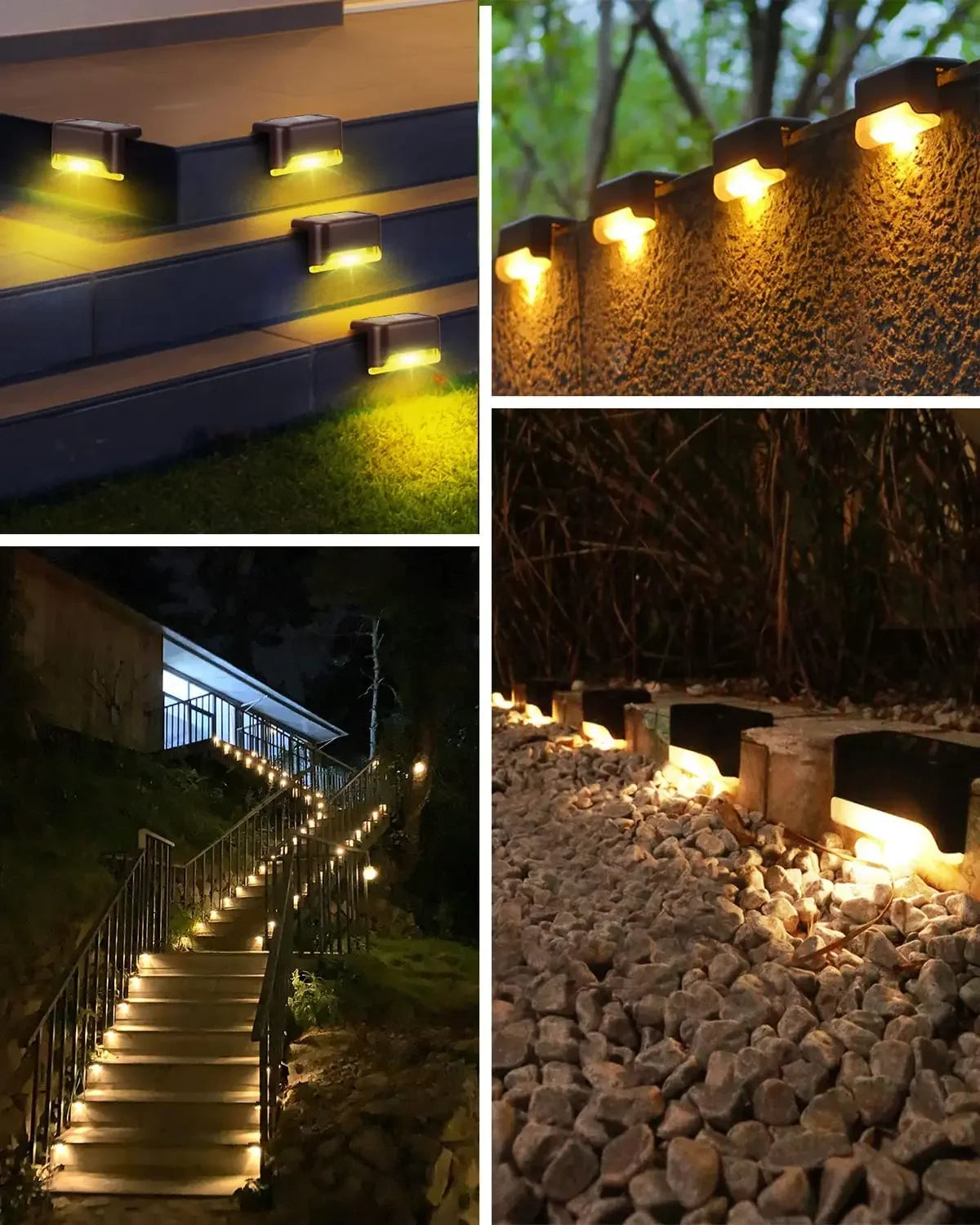 16 Waterproof LED Outdoor Solar Deck Lights