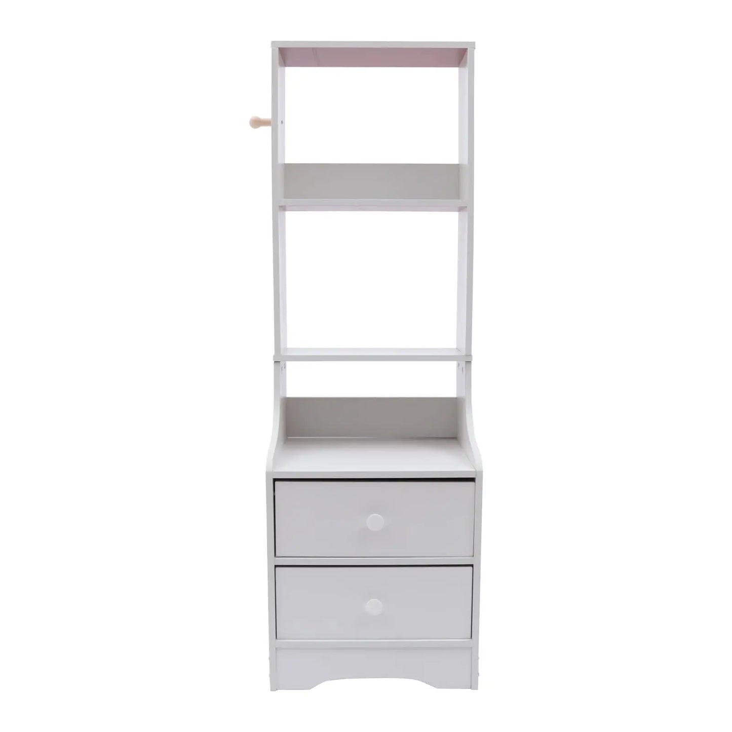 Modern Space-Saving Tall Nightstand w/Storage Shelf