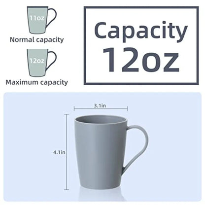 6 Unbreakable 12-Ounce Unbreakable Coffee Mugs