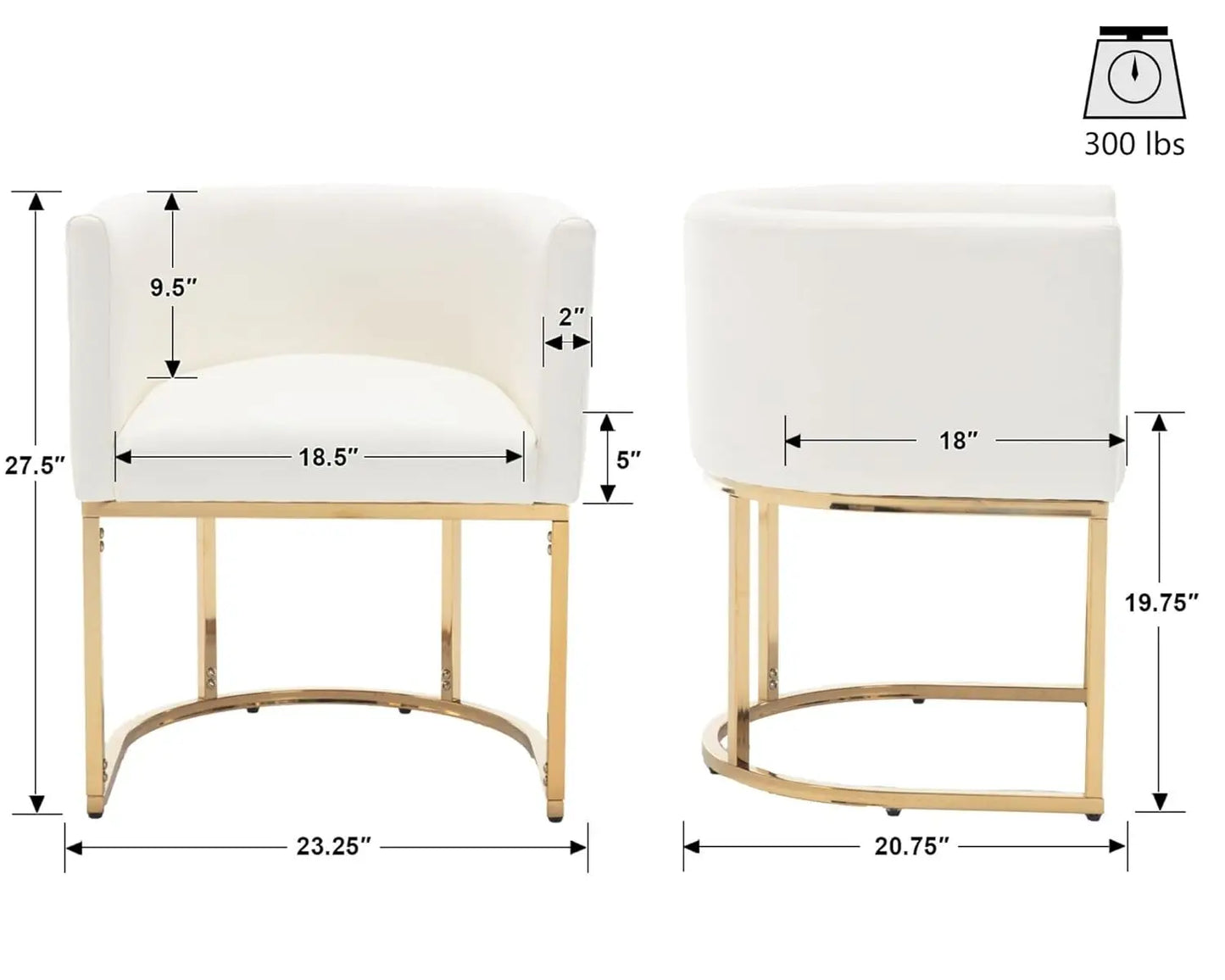 Faux Leather Upholstered Dining Chair, Barrel Back