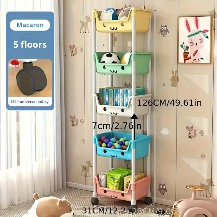 3/5-Layer Multifunctional Storage Rack w/Rolling Wheels