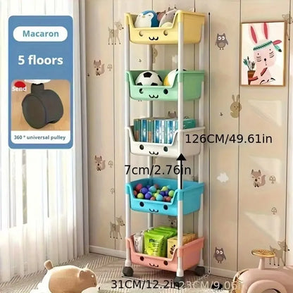 3/5-Layer Multifunctional Storage Rack w/Rolling Wheels