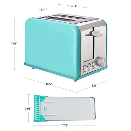 Compact Toaster with 6hade Browning Selector