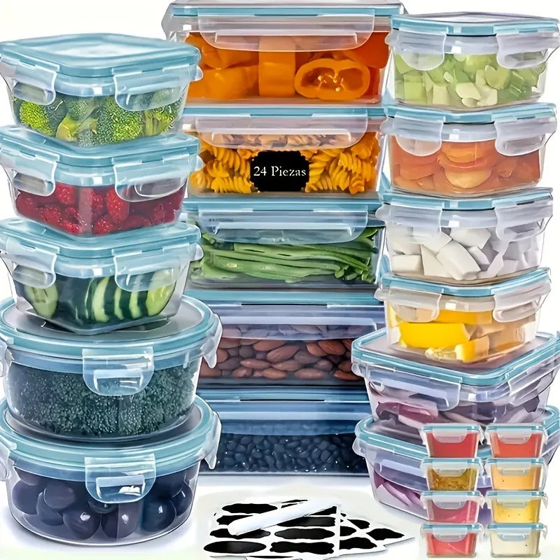 48pc BPA-Free Food Containers - 24 Airtight Lids