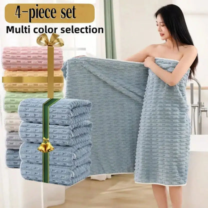 4pk Waffle Ultra Soft Microfiber Bath Towels - Super Absorbent