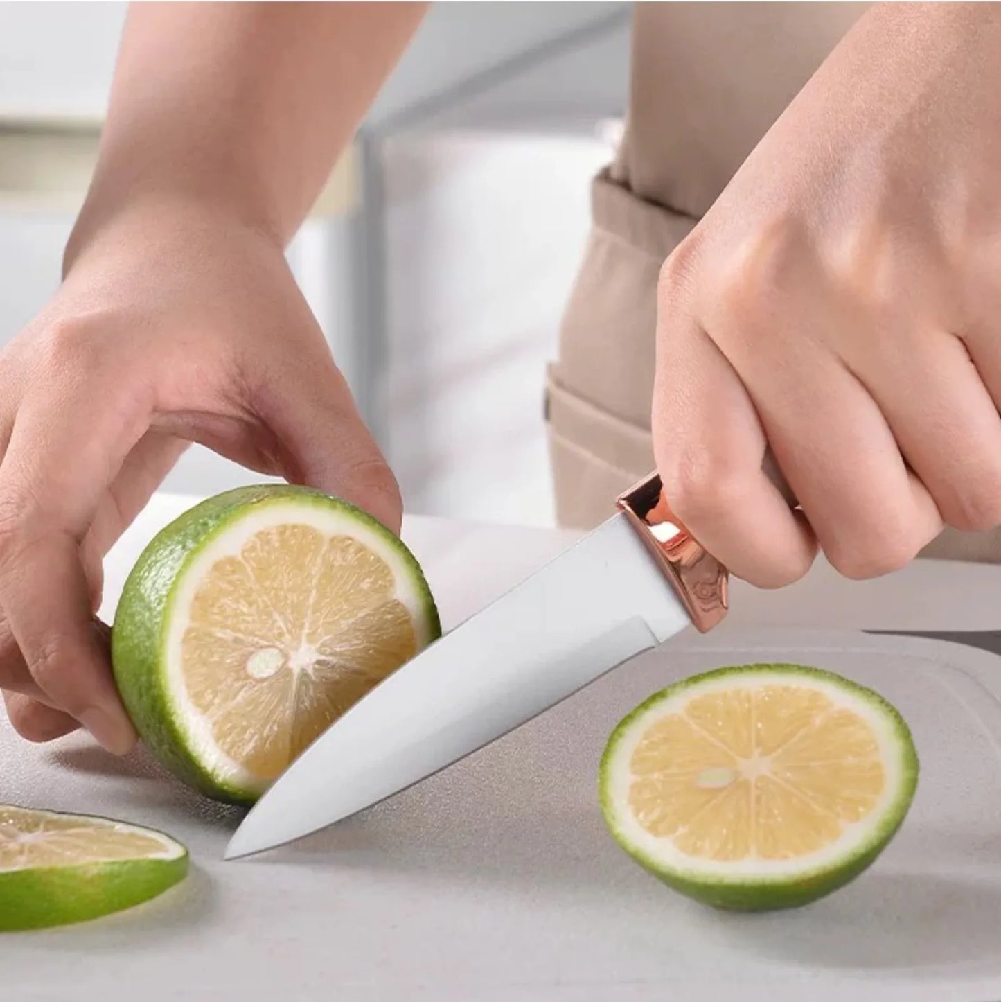 19pc Kitchen Knives and Silicone Utensils w/Holder