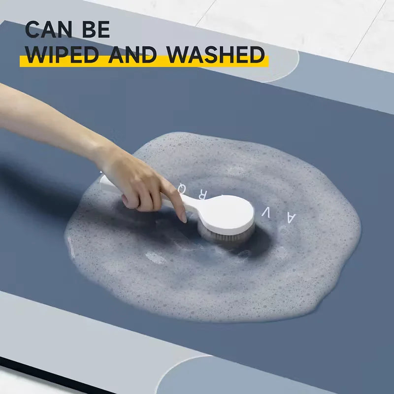 Super absorbent diatomaceous earth mat - fast drying,