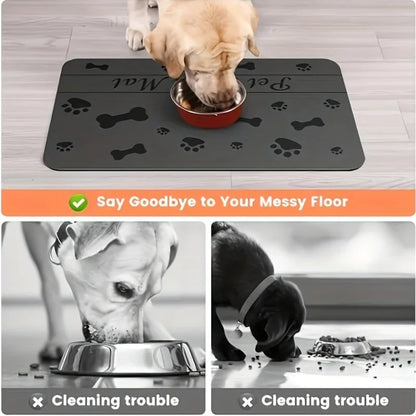 Waterproof Rubber Backing Quick Dry Pet Feeding Mat