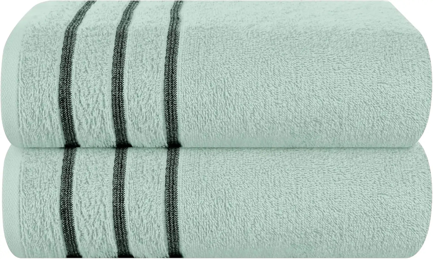 2pc Oversized Bath Towels 28x55" – Ultra Absorbent Quick-Dry