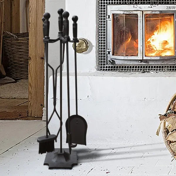 5pc Wrought Iron Fireplace Tools Set