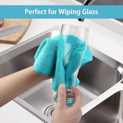 12 Pack Microfiber Cleaning Cloth 210GSM Ultra Soft High-Density Towels